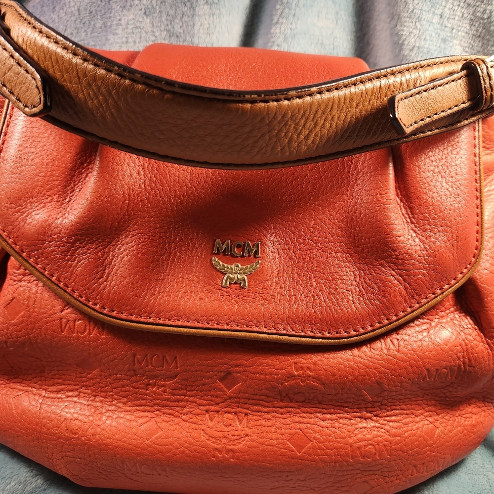 MCM Authentic Leather Crossbody Satchel - Picture 3 of 16